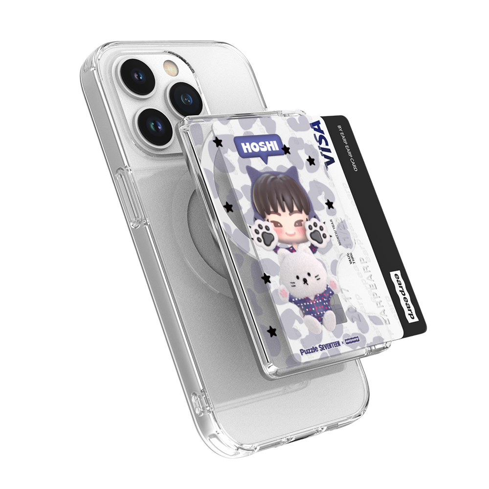 [퍼즐 세븐틴 X 어프어프] 맥세이프 카드지갑 (호시)([Puzzle SEVENTEEN X EARPEARP] MagSafe Card Wallet (HOSHI))