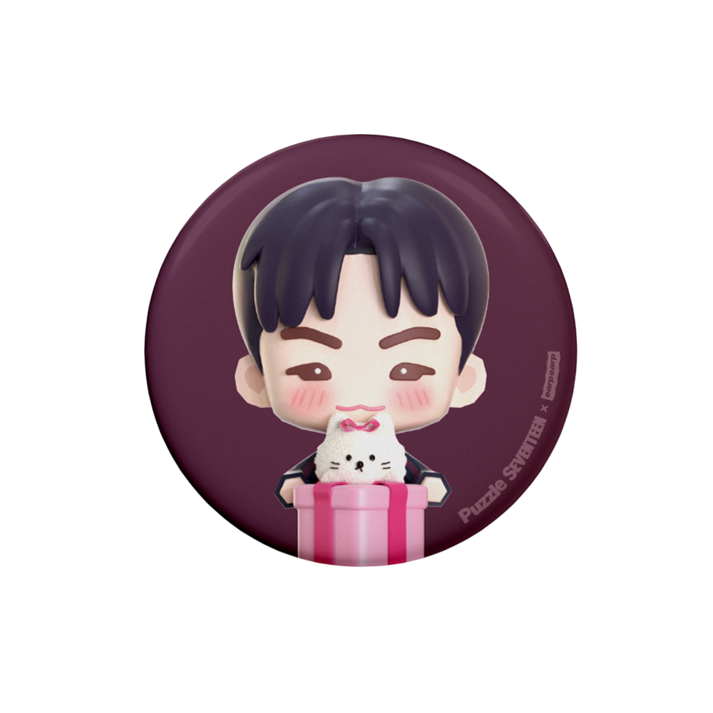 E2512_0302 [Puzzle SEVENTEEN X EARPEARP] Pin Button (WOOZI)