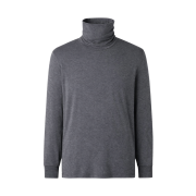 Uniqlo C Heattech Extra Warm Cashmere Blend Turtle Neck Long Sleeve T-Shirt Gray - JP