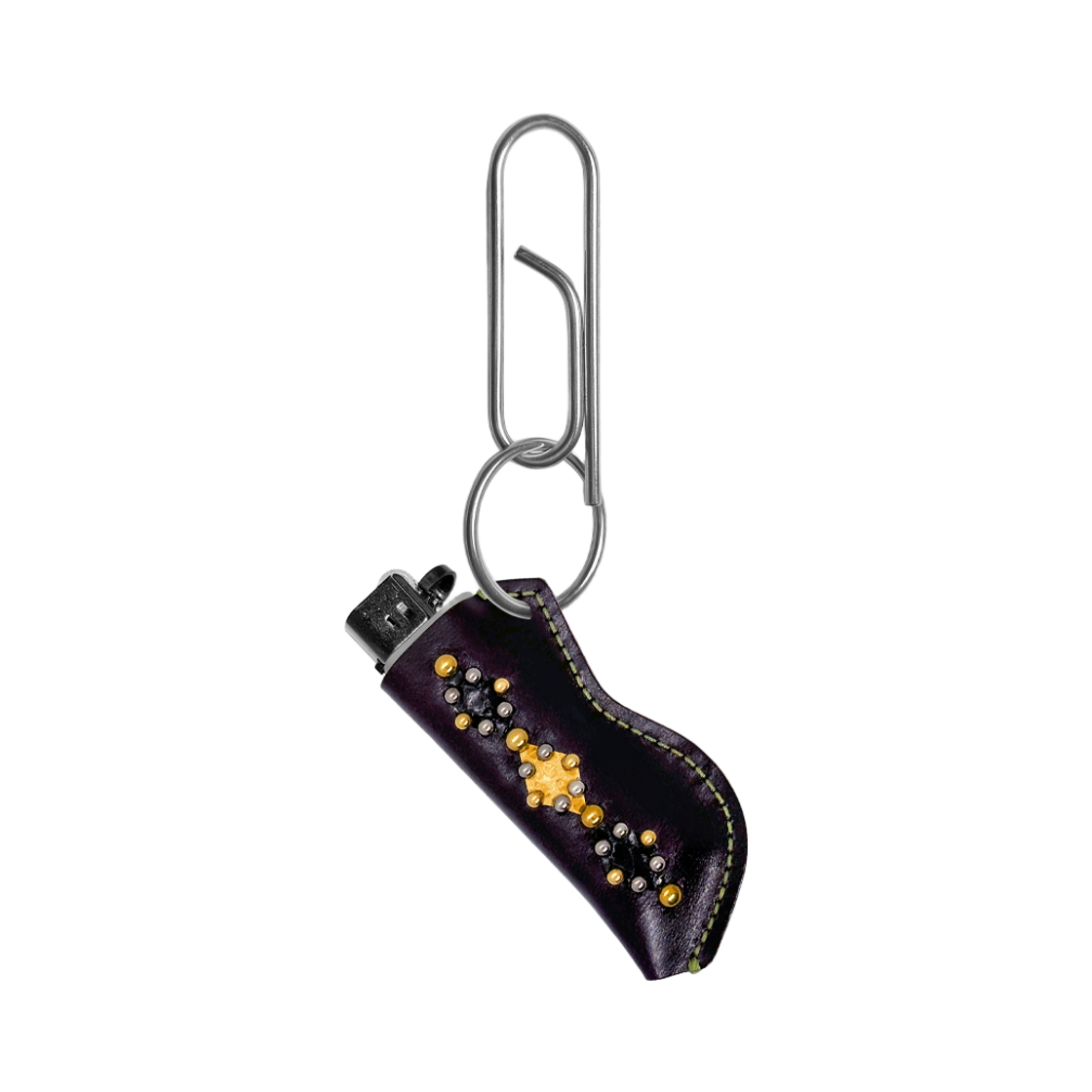 더트냅 다이아몬드 레더 라이터 홀더 키링 퍼플(DIRT NAP Diamond Leather Lighter Holder Keyring Purple)