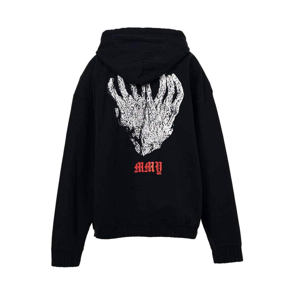 C15HD045 Maison Mihara Yasuhiro x Masses Hands Print Hoodie Black