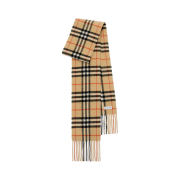 Burberry Slim Check Cashmere Muffler Sand Beige