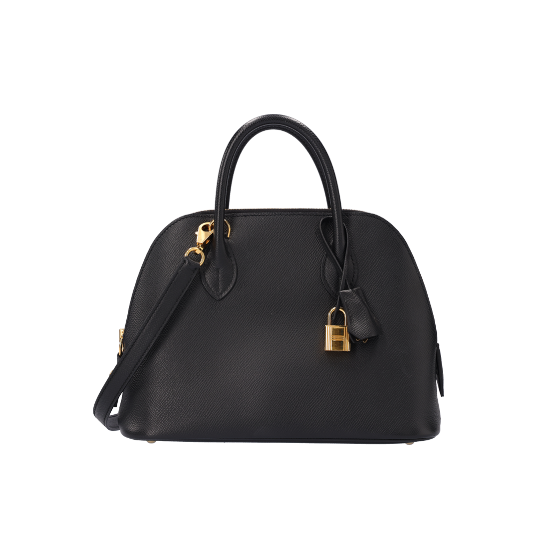 IT4JDLDAJPP2 Hermes Bolide 1923-25 Bag in Black Epsom Leather with Gold Hardware