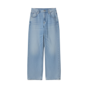 (W) Uniqlo Baggy Curve Jeans Blue - JP