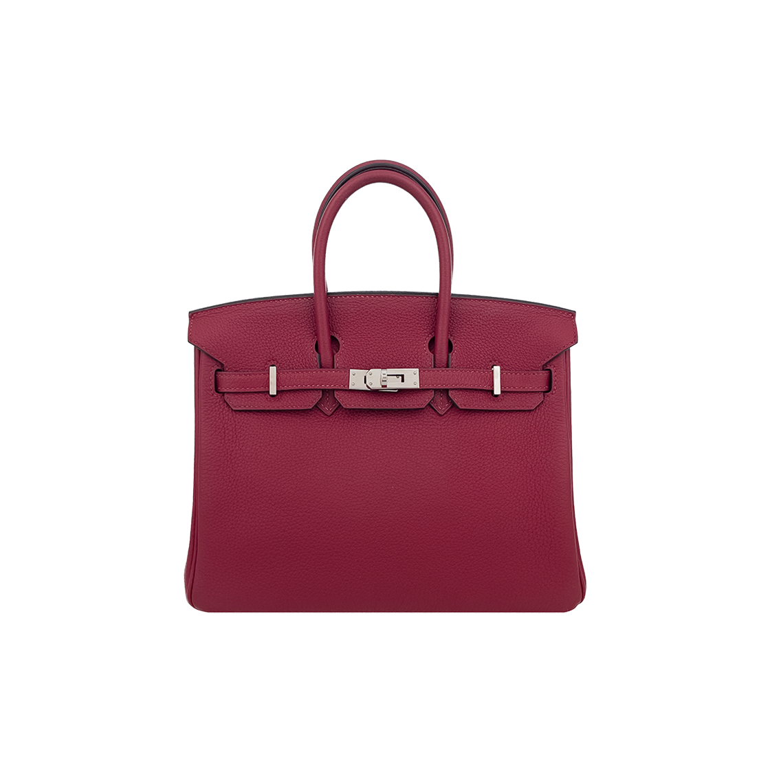 ITQPLP83FM3V Hermes Birkin 25 Rouge Grenat with Silver Hardware