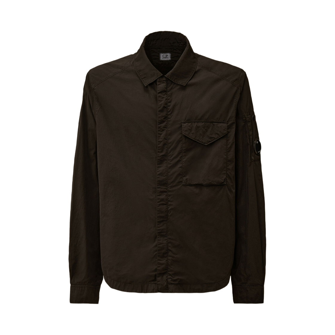 C.P. 컴퍼니 크롬-R 렌즈 지퍼 오버셔츠 블랙 - 25FW(C.P. Company Chrome-R Lens Zipped Overshirt Black - 25FW) - 1