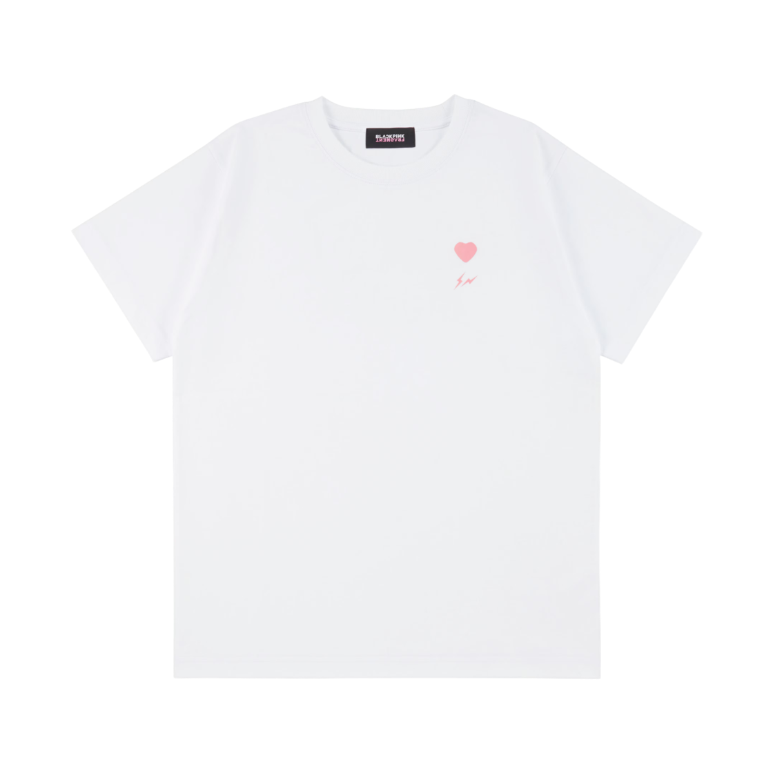 프라그먼트 x 블랙핑크 블랙 프라그먼트 티셔츠 화이트(Fragment x Blackpink T-Shirt Black Frgmt White)