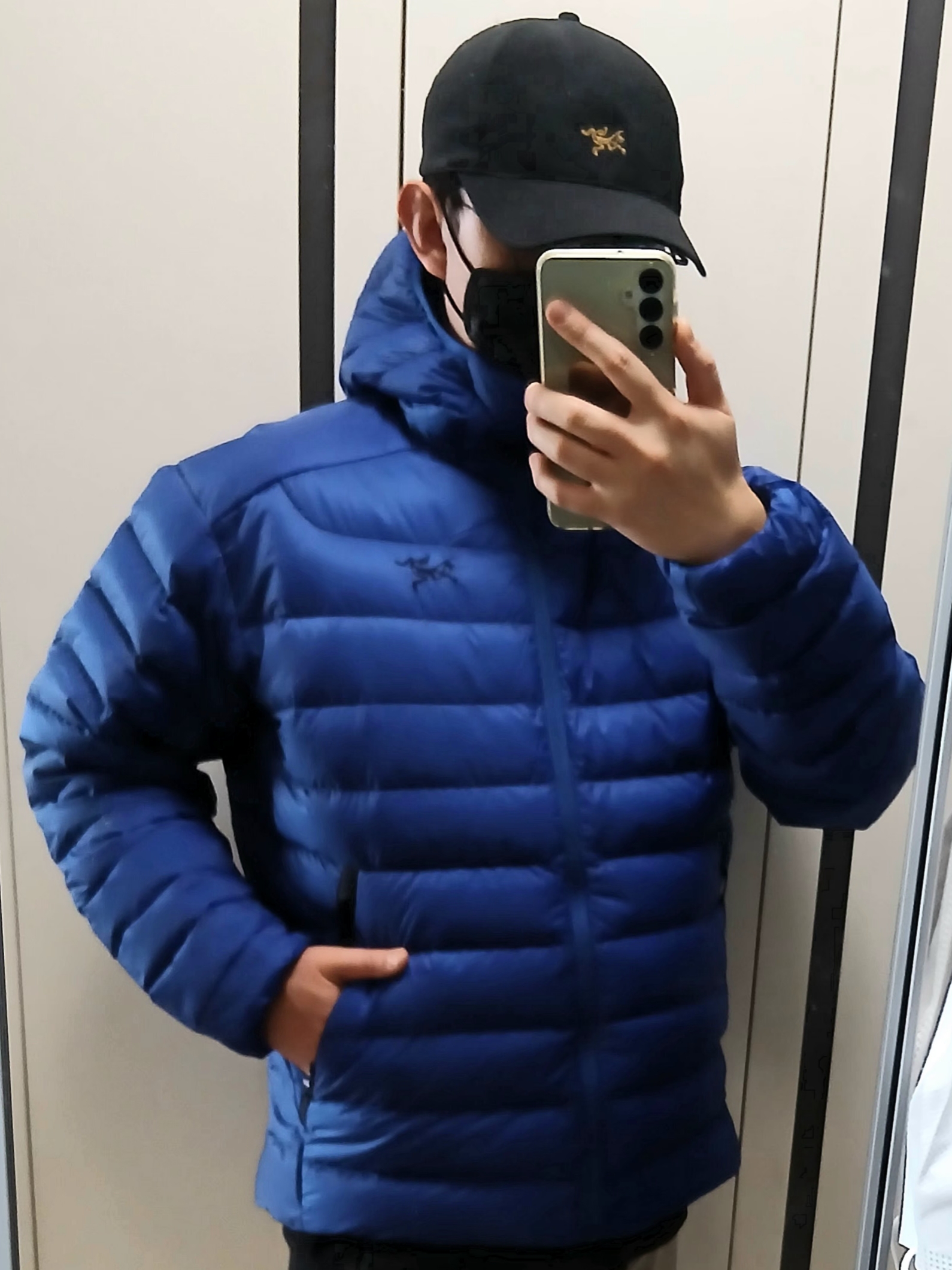 Arc'teryx Small Bird Cap Black, Arc'teryx Kragg Cotton Heatmap LS T-Shirt Black 착용 스타일 - 1
