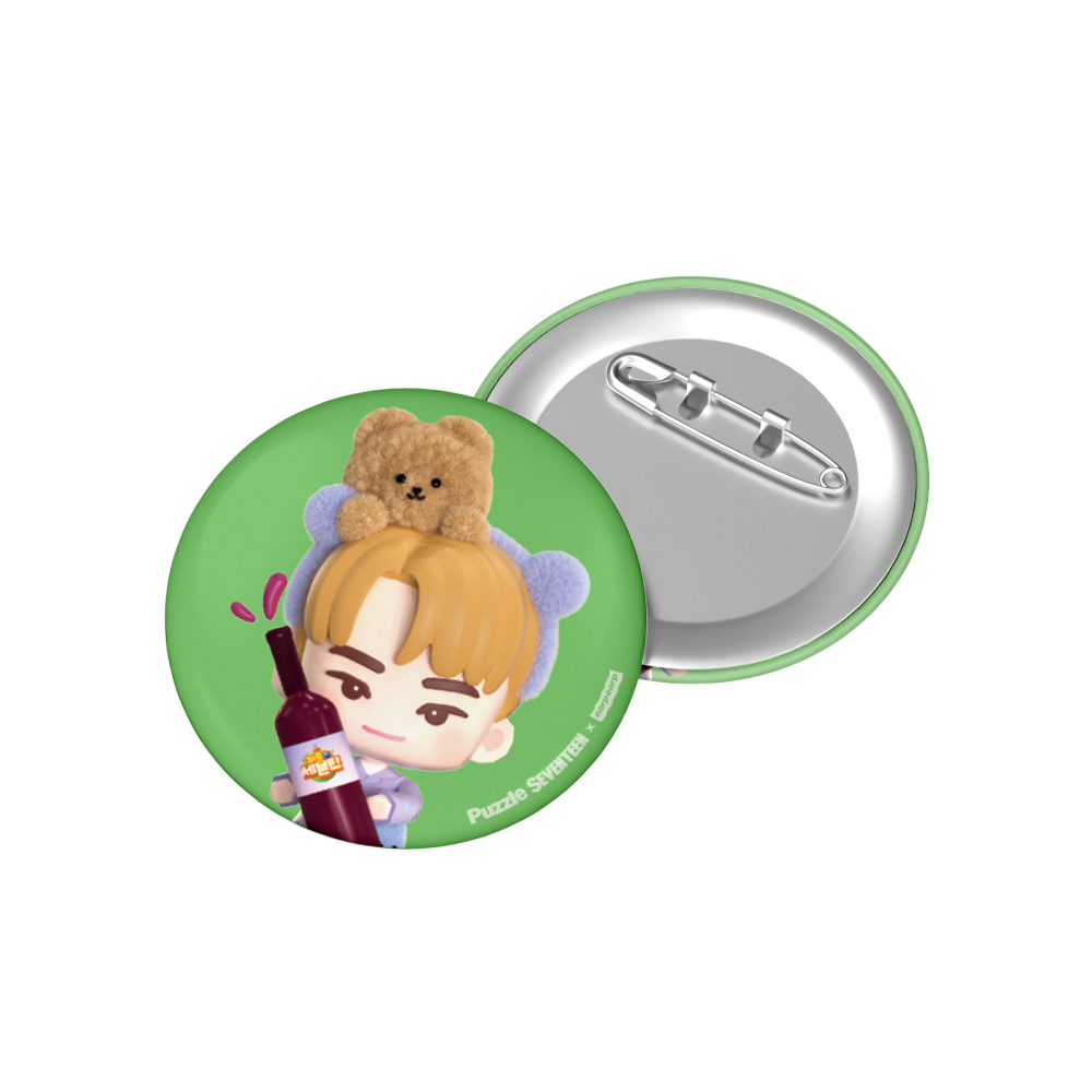 [퍼즐 세븐틴 X 어프어프] 핀 버튼 (디노)([Puzzle SEVENTEEN X EARPEARP] Pin Button (DINO)) - 3