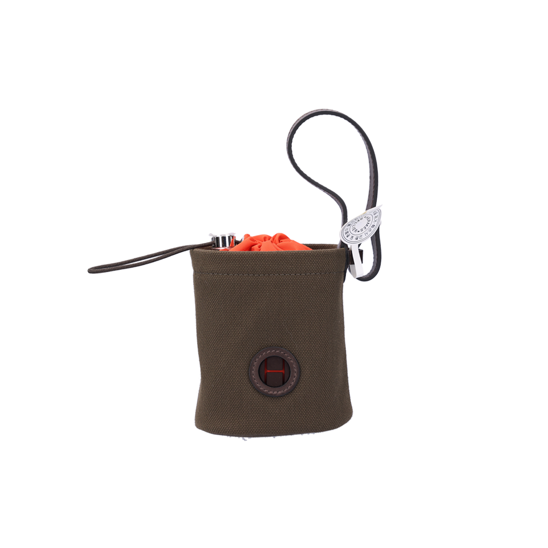 ITR44FROAKLH Hermes H800617EKAA Portable Dog Pouch Canvas Khaki with B Engraving