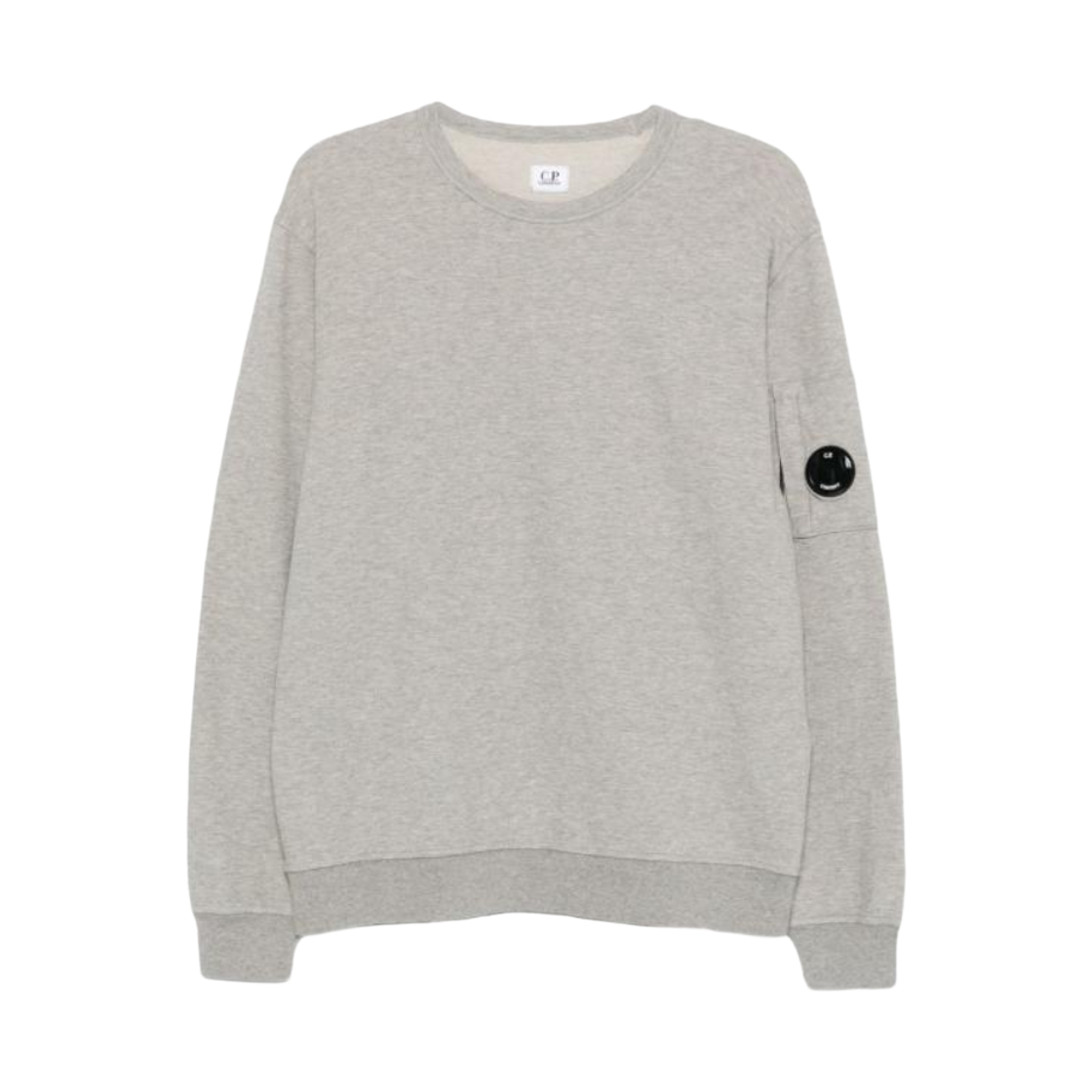 C.P. 컴퍼니 라이트 플리스 크루넥 렌즈 스웨트셔츠 그레이스톤 멜란지 - 25FW