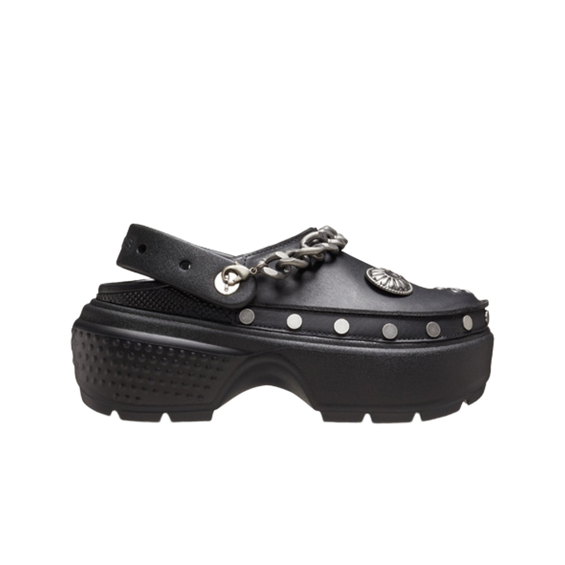 크록스 스톰프 엠벨리시드 클로그 블랙