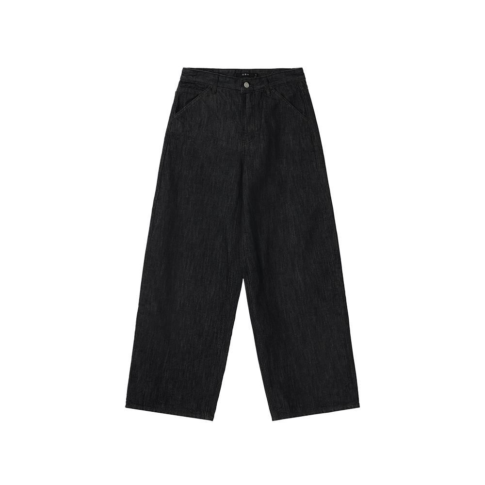 지비에이치 어페럴 와이드 신치백 진 / 블랙