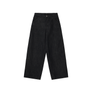 GBH APPAREL Wide Cinch-Back Jean / Black