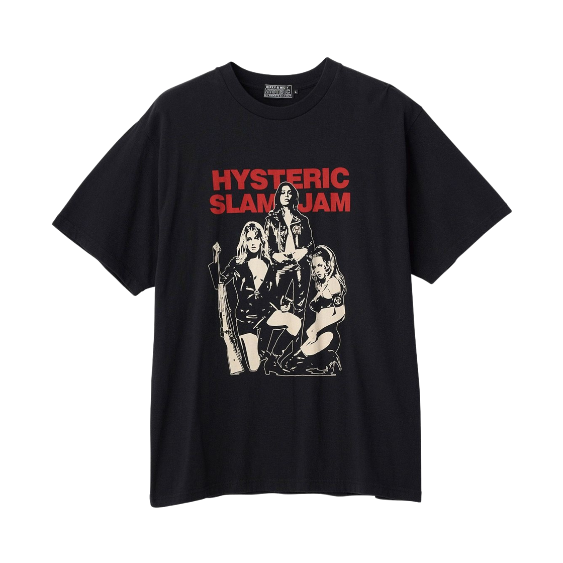히스테릭 글래머 x 슬램잼 엔젤스 티셔츠 블랙