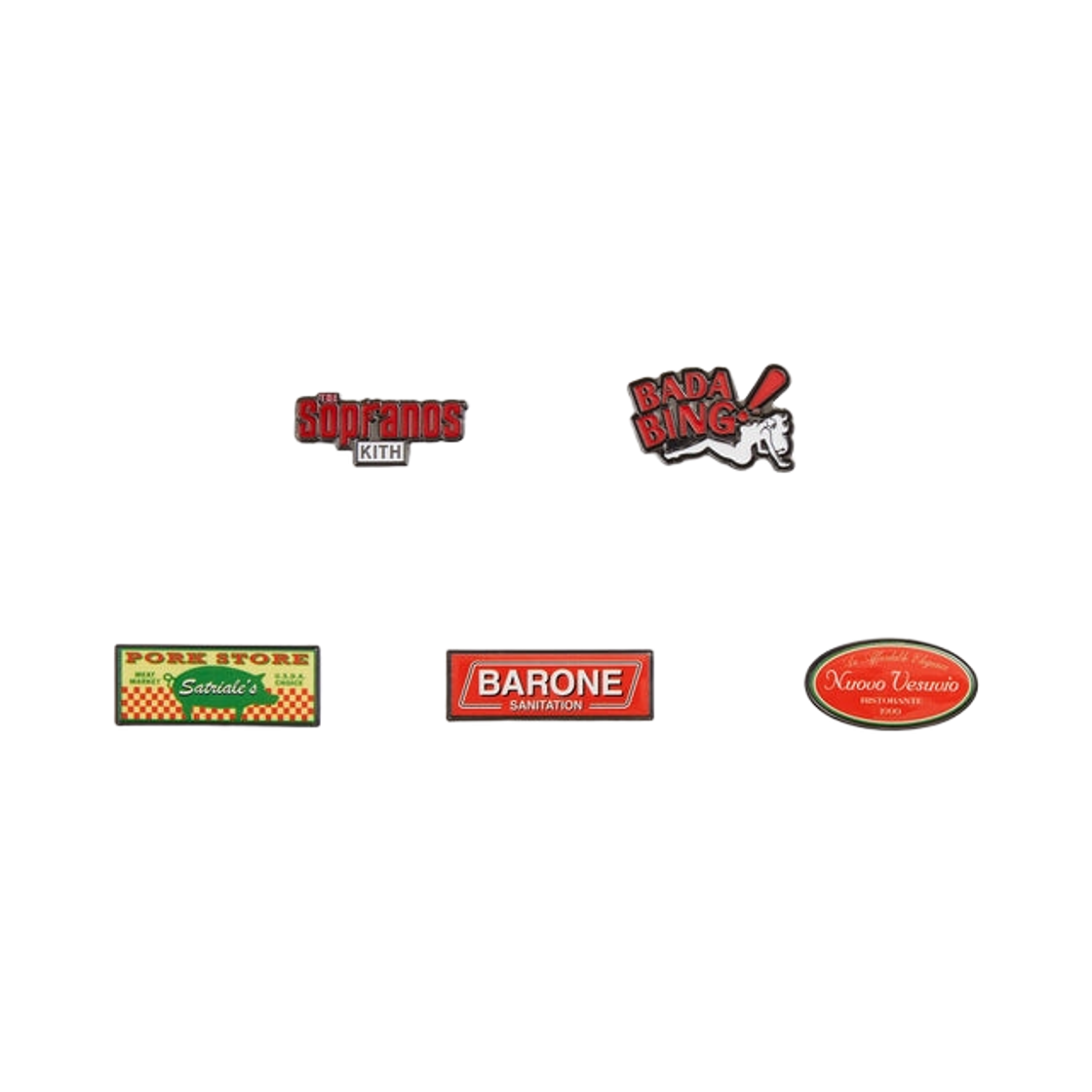 KHL150869-906 Kith x The Sopranos Pin Set Black (Set of 5)