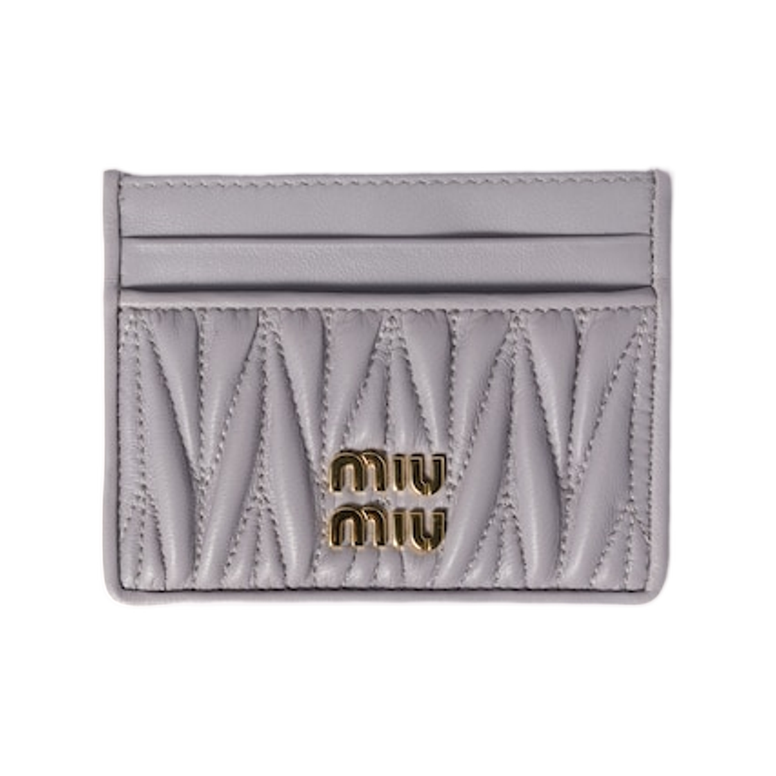 미우 미우 마테라쎄 나파 레더 카드 홀더 위스테리아(Miu Miu Matelasse Nappa Leather Card Holder Wisteria) - 1