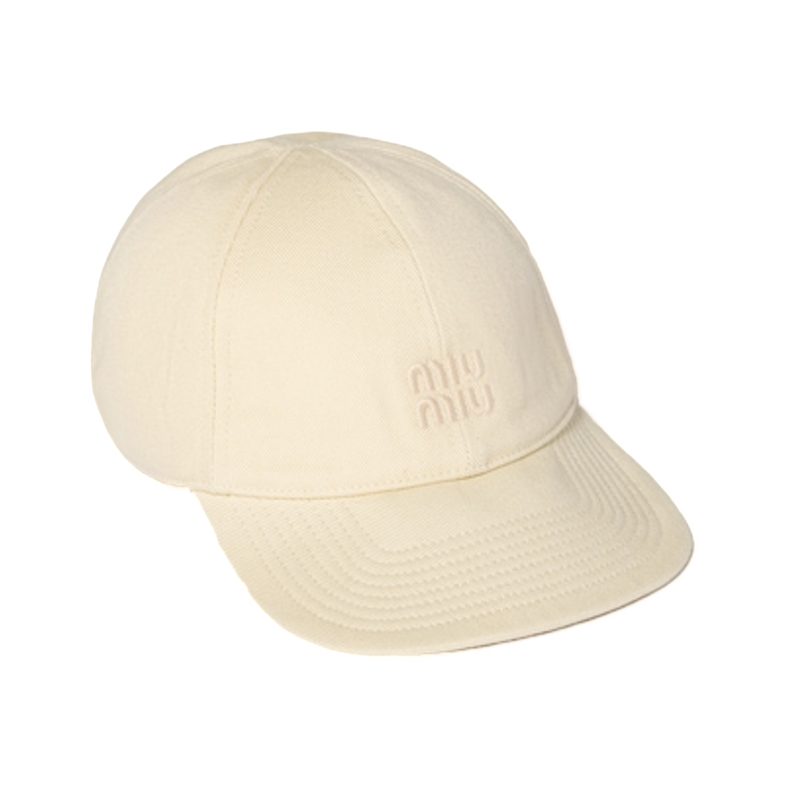 미우 미우 드릴 베이스볼 캡 크림(Miu Miu Drill Baseball Cap Cream) - 1