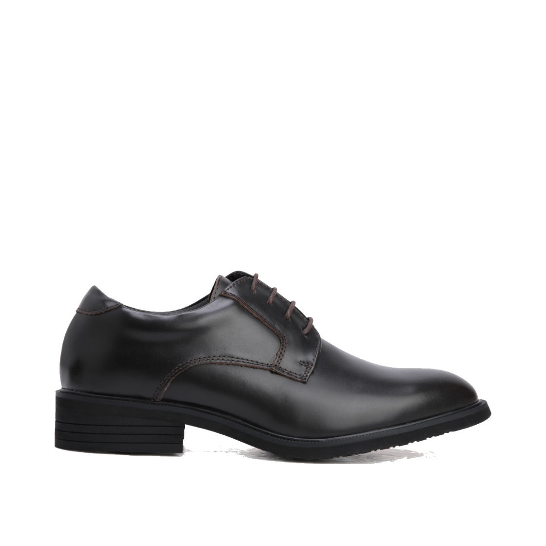 리차드 남성 키높이 플레인토 더비 구두 브라운(Richard Men’s Plain-Toe Derby Elevator Shoes Brown) - 1