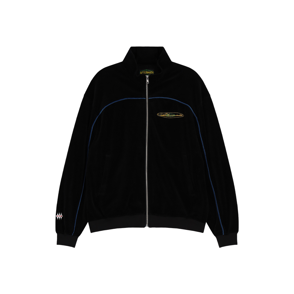 애프터매스 벨루어 트랙 자켓 블랙(Aftermath Velour Track Jacket Black)