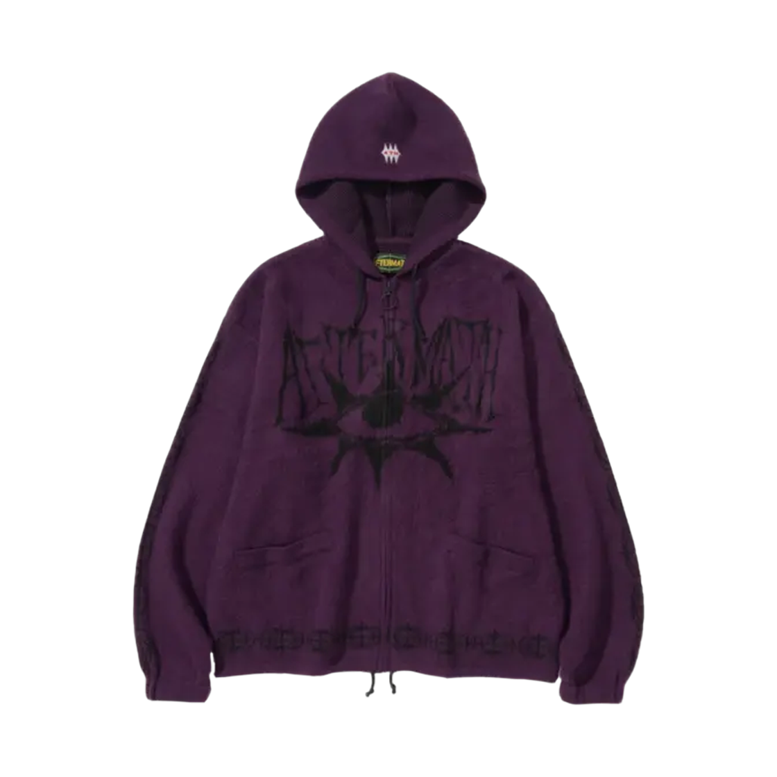 애프터매스 모헤어 집 후디 퍼플(Aftermath Mohair Zip Hoodie Purple) - 1