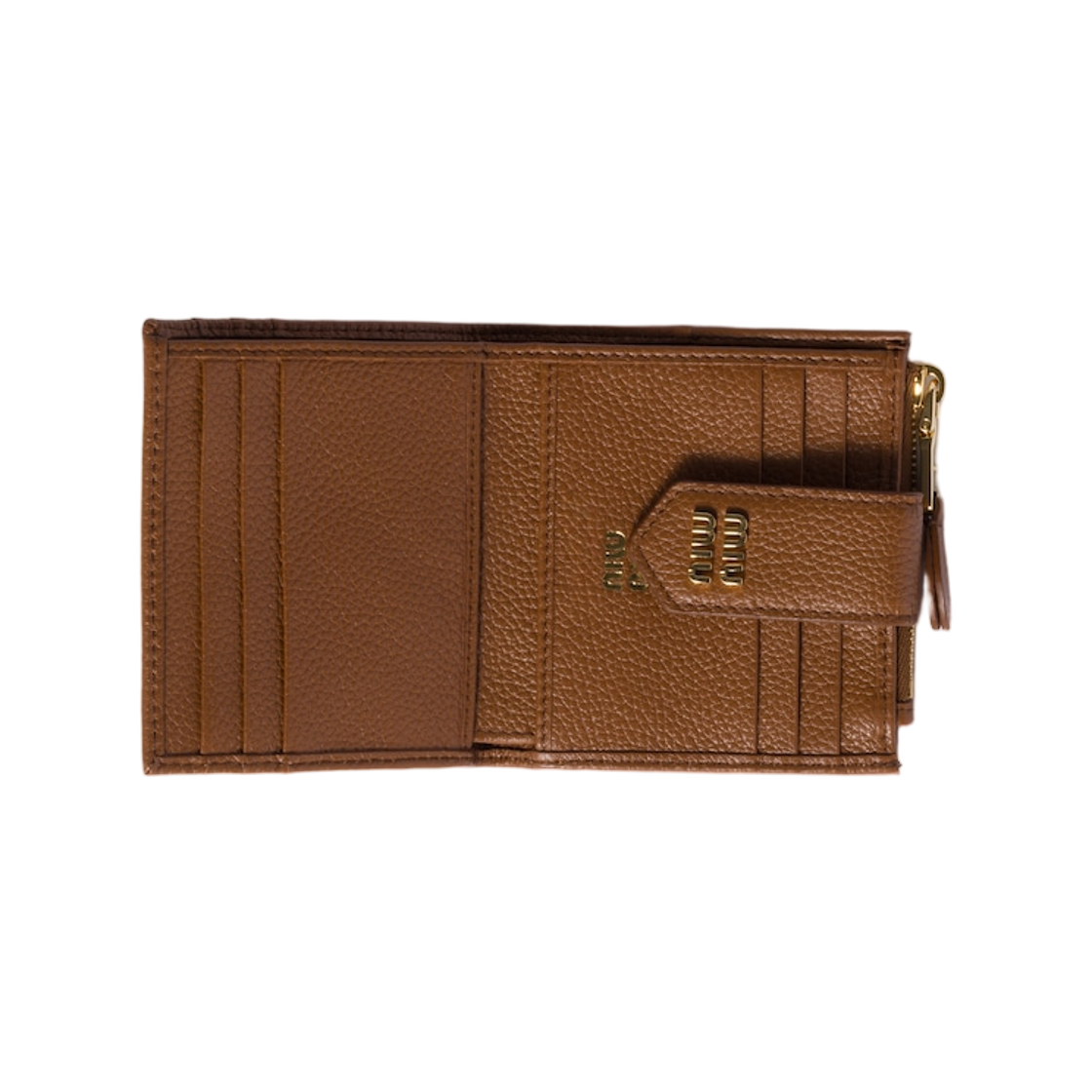 미우 미우 스몰 레더 월렛 꼬냑(Miu Miu Small Leather Wallet Cognac) - 2