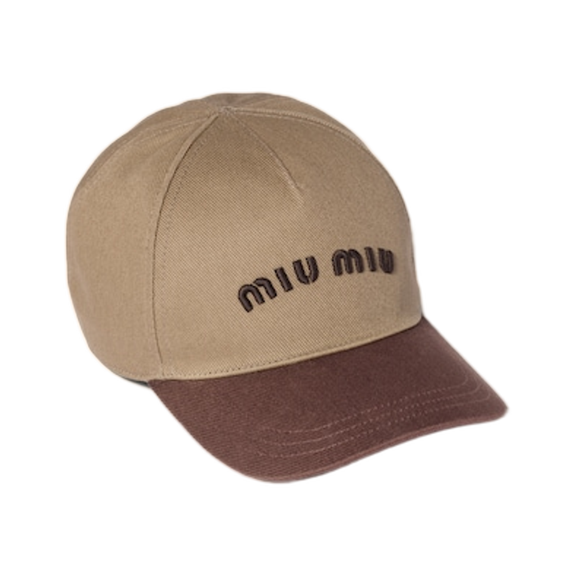 미우 미우 드릴 베이스볼 캡 도브 다크 브라운(Miu Miu Drill Baseball Cap Dove Dark Brown) - 1