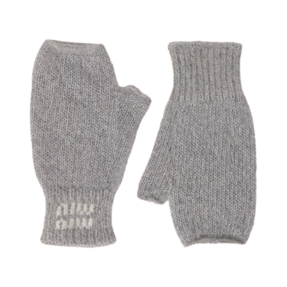 5GG196-2CQD-F0031 Miu Miu Wool and Mohair Gloves Grey