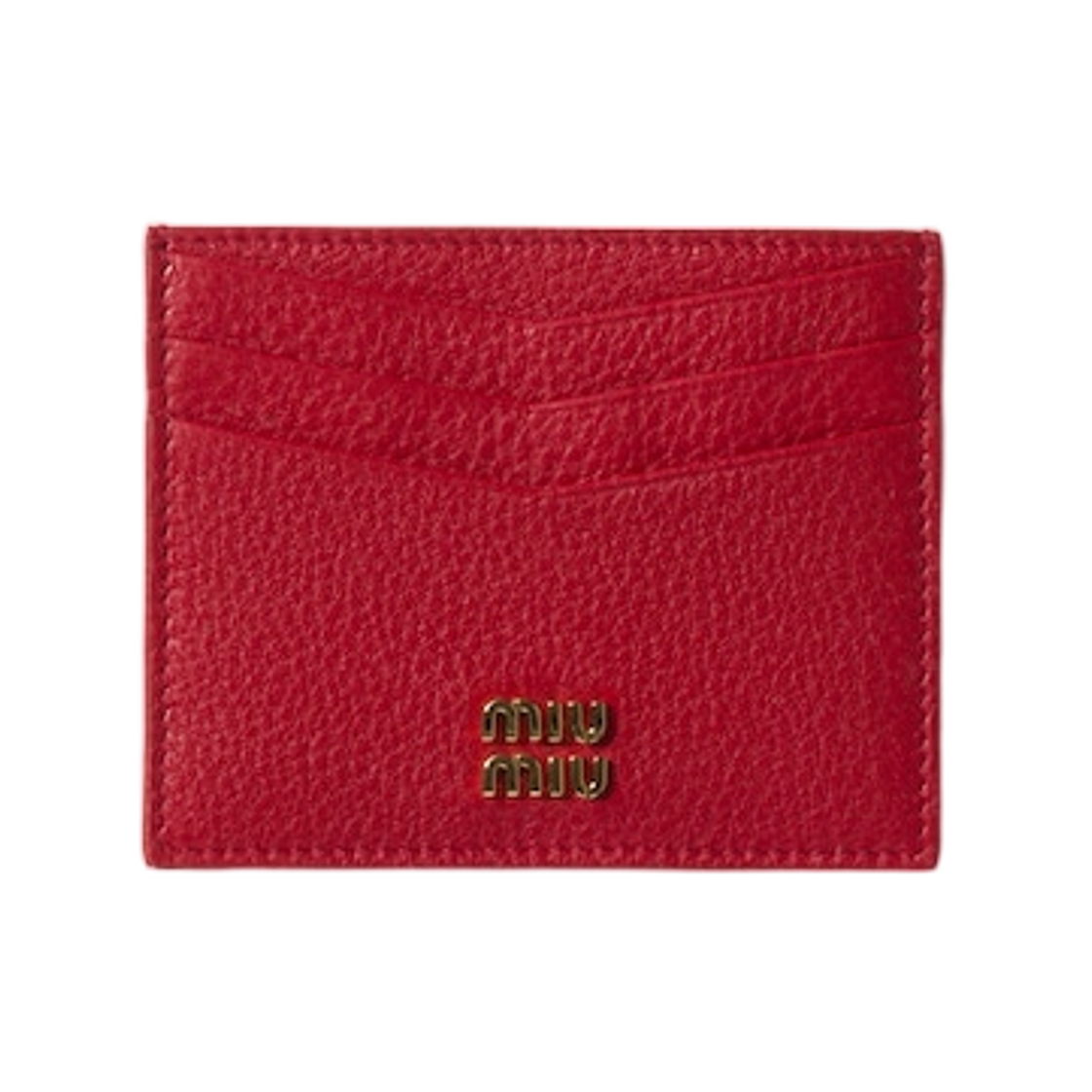 5MC002-ADT7-F0011 Miu Miu Leather Card Holder Red