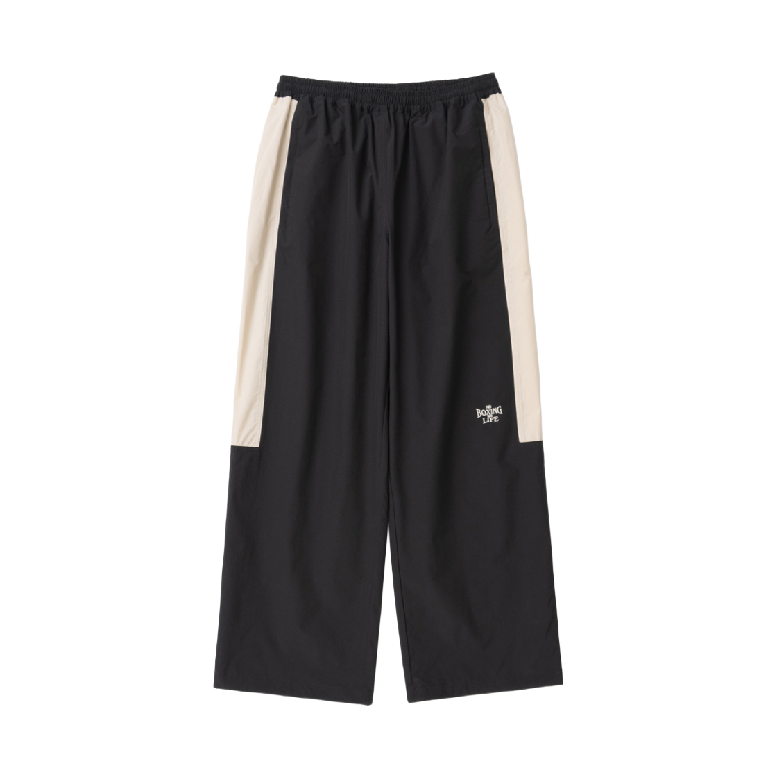 노복싱노라이프 IPFU 트랙 팬츠 블랙 베이지(No Boxing No Life IPFU Track Pants Black Beige)