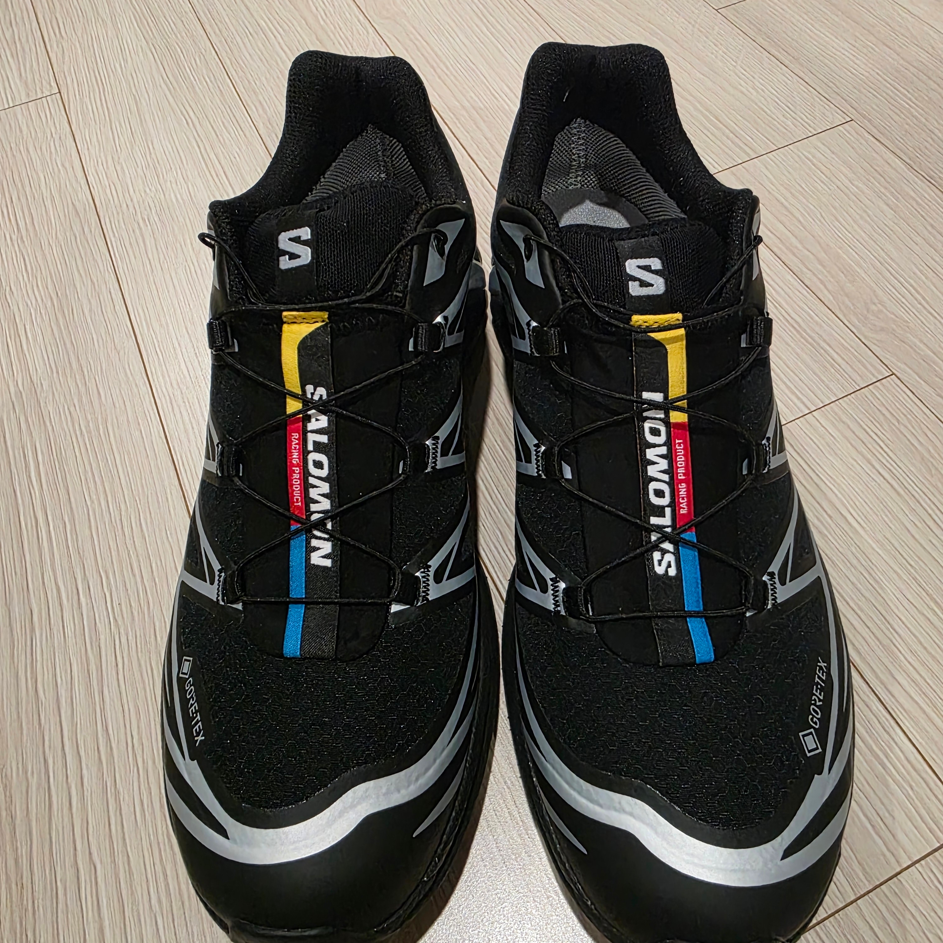 Salomon XT-6 GTX Black Silver 착용 스타일 - 1