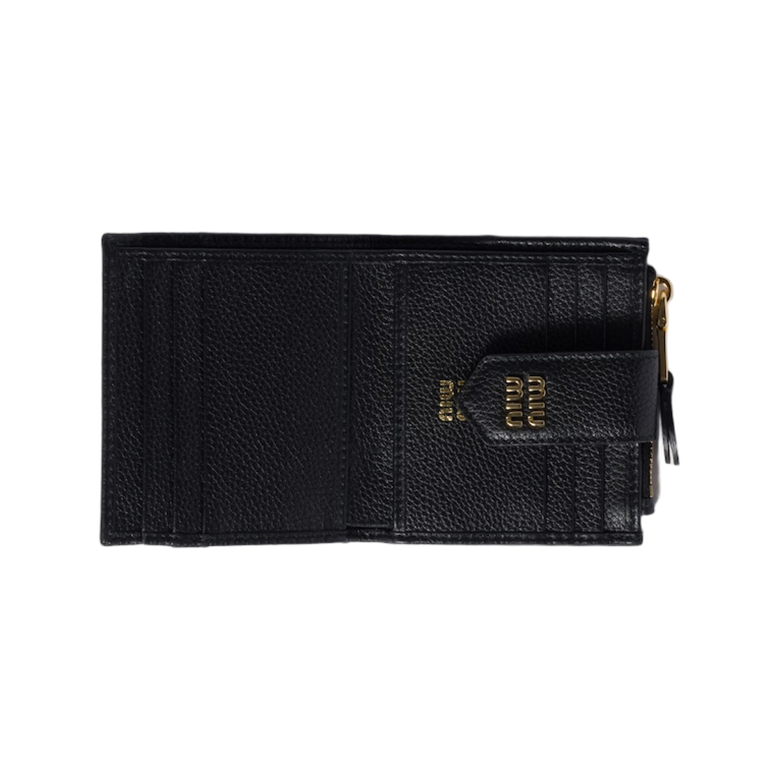 미우 미우 스몰 레더 월렛 블랙(Miu Miu Small Leather Wallet Black) - 2
