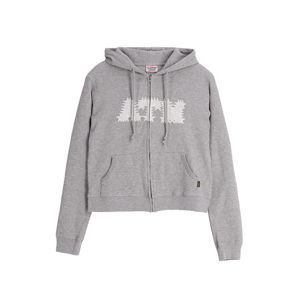 애프터매스 우먼스 스타 와플 집 후디 그레이(Aftermath W Star Waffle Zip Hoodie Grey)