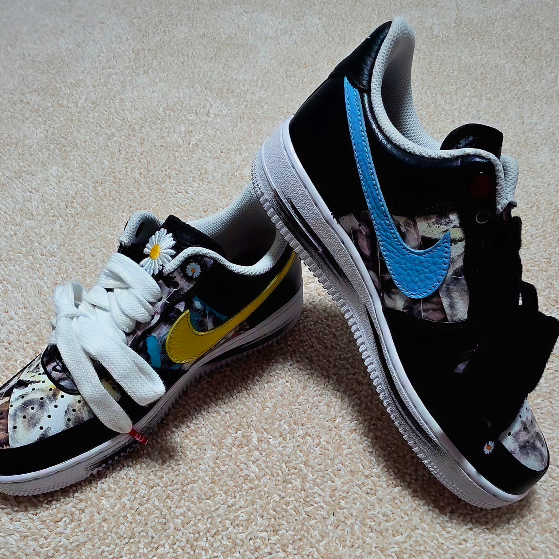 Nike x Peaceminusone Air Force 1 Low Para-Noise 3.0 Black and Multicolor 착용 스타일 - 2