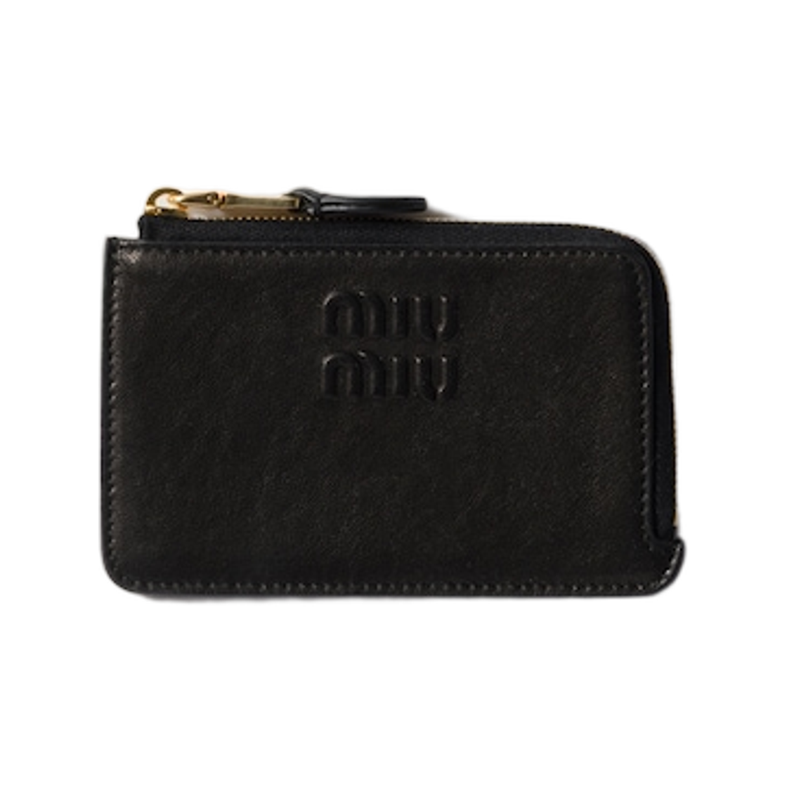 미우 미우 나파 레더 엔벨로프 카드 홀더 블랙(Miu Miu Nappa Leather Envelope Card Holder Black) - 1