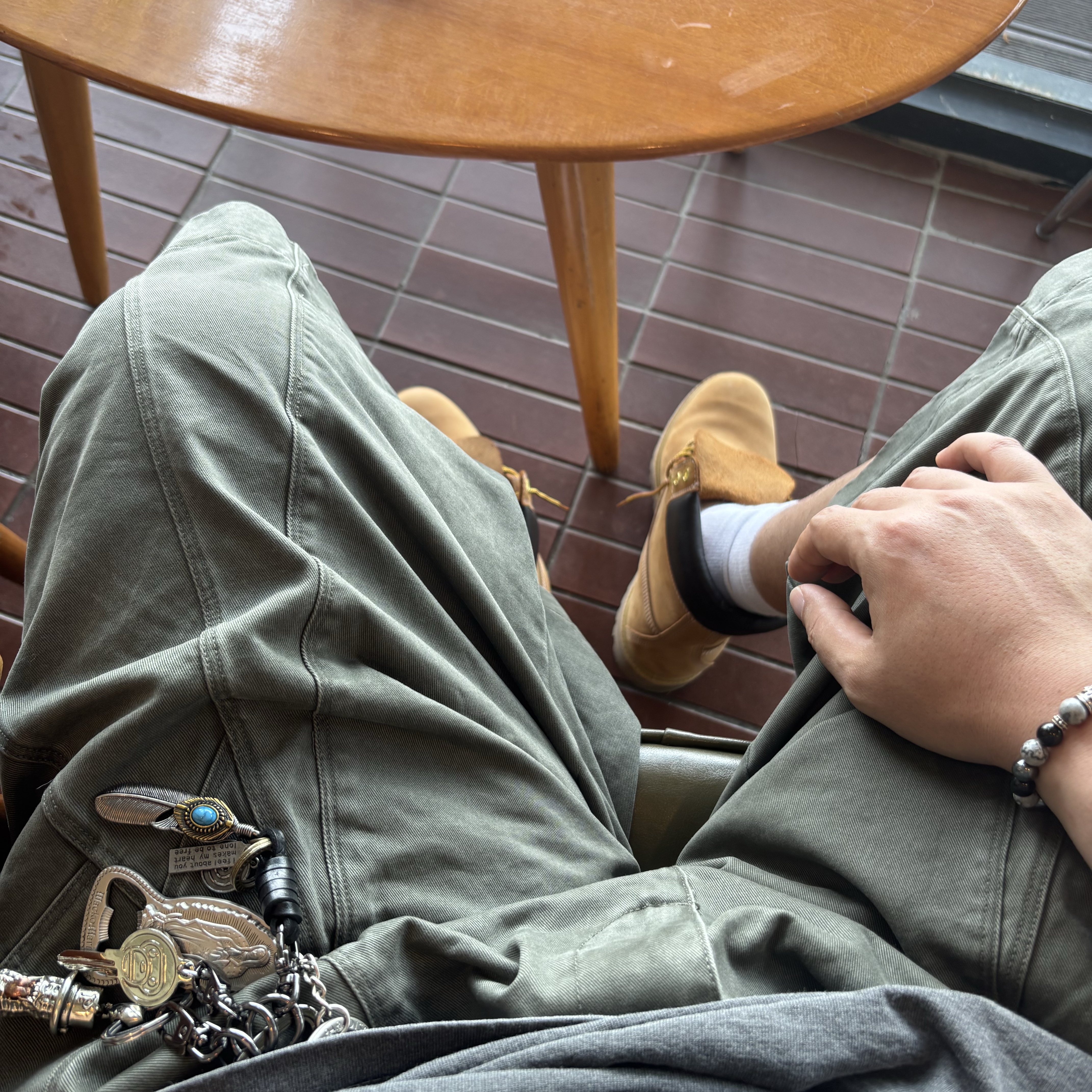 Timberland Premium 6 inch Waterproof Boot Wheat Nubuck - Medium, NOMANUAL Diagonal Pocket Bermuda Pants Washed Charcoal 착용 스타일