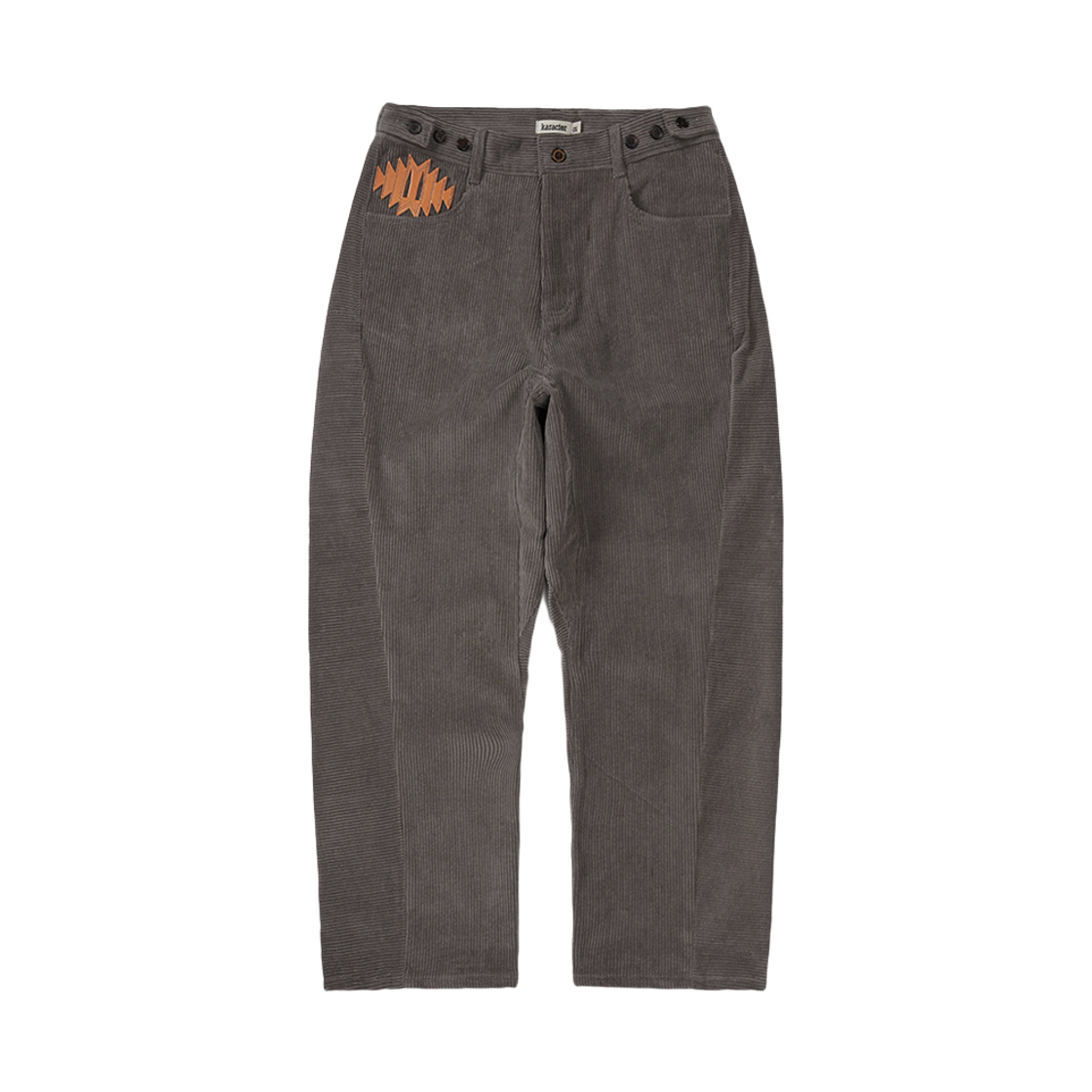 KAT7572 Karactor Wonky Corduroy Pants Dusty Gray