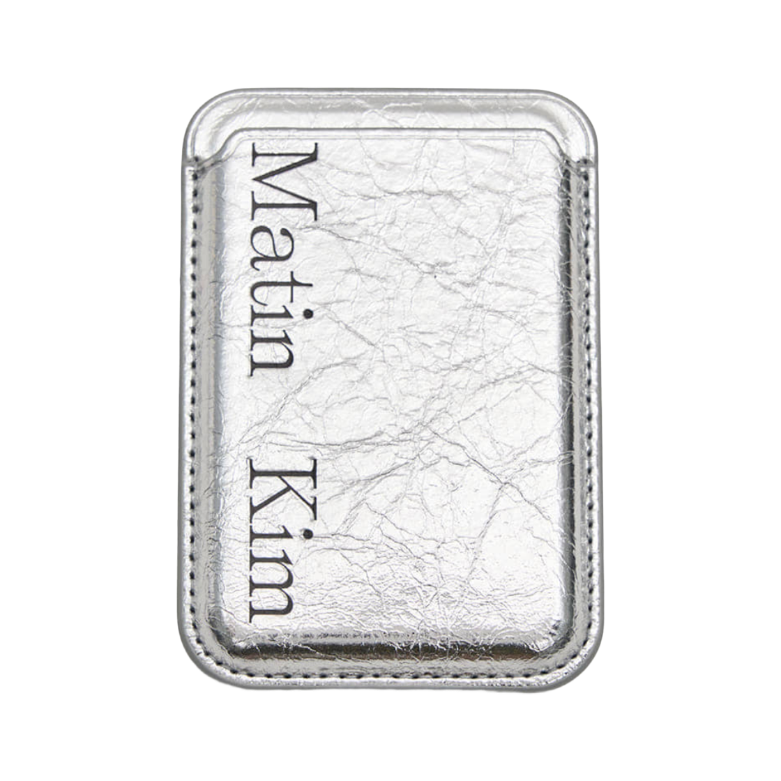 마뗑킴 마뗑 마그네틱 카드 월렛 실버(Matin Kim Matin Magnetic Card Wallet Silver)