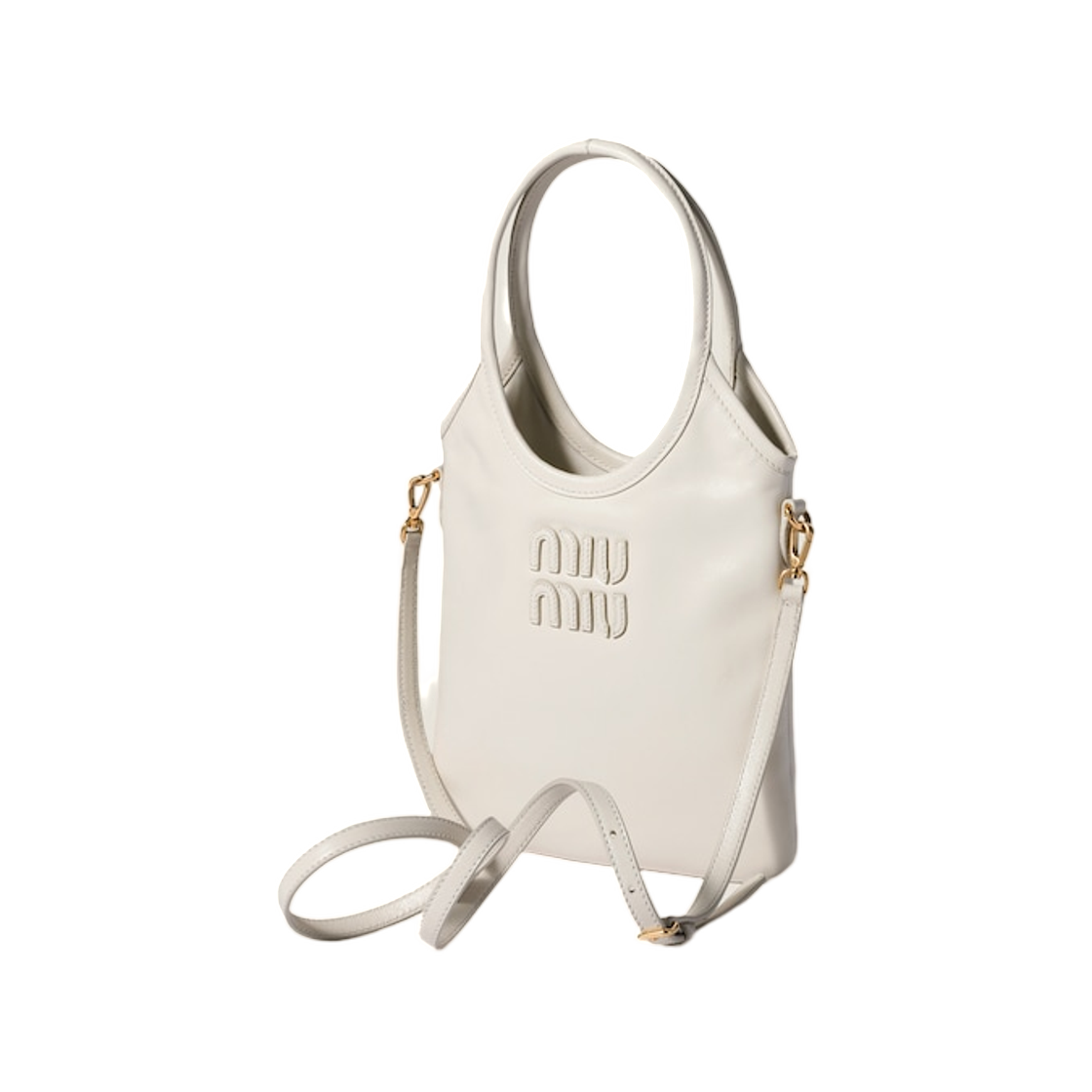미우 미우 아이비 레더 핸드백 화이트(Miu Miu Ivy Leather Handbag White) - 2
