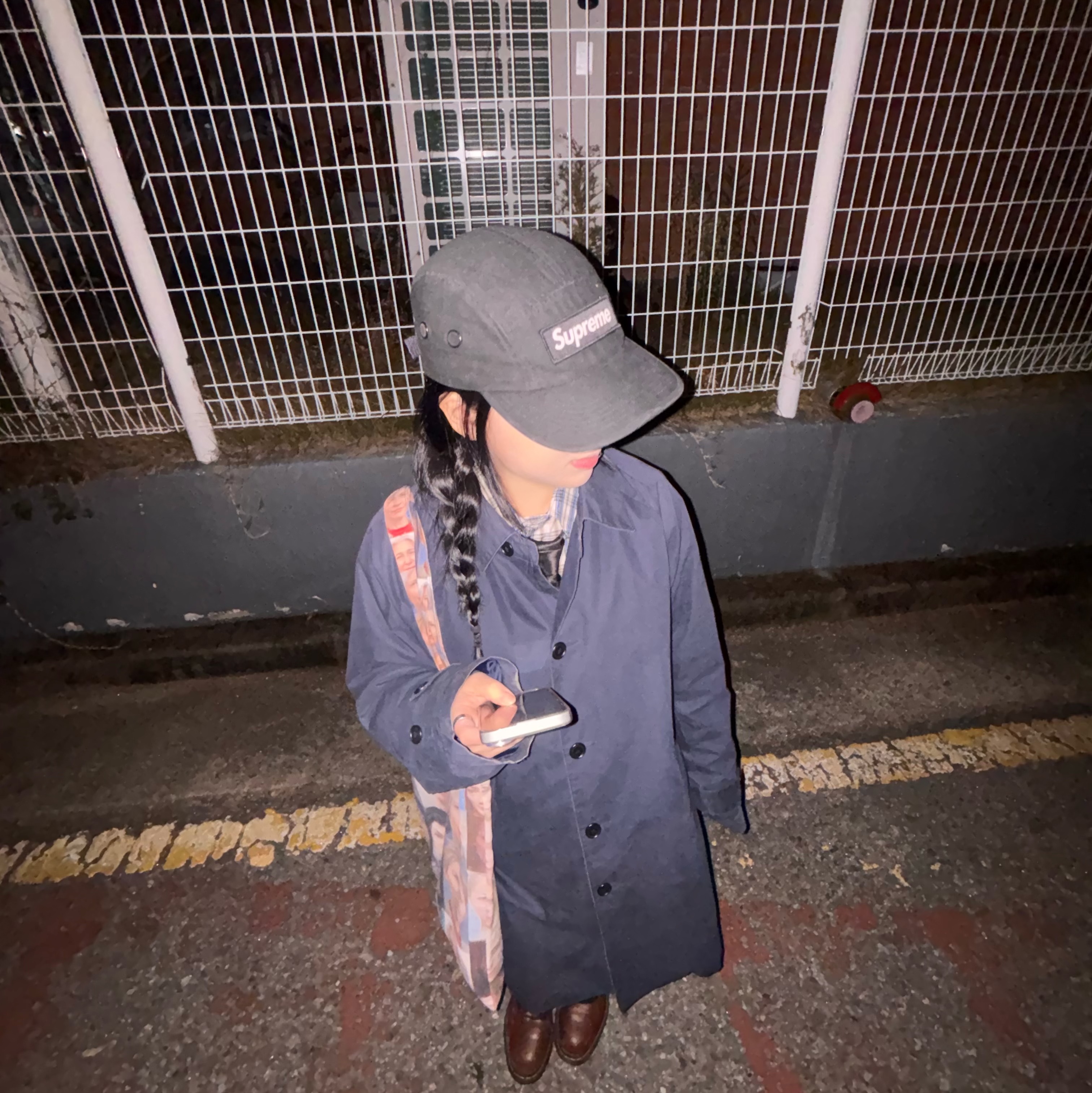 Supreme Washed Chino Twill Camp Cap Black, Dr. Martens 1461 Ghillie Vintage Smooth Black 착용 스타일