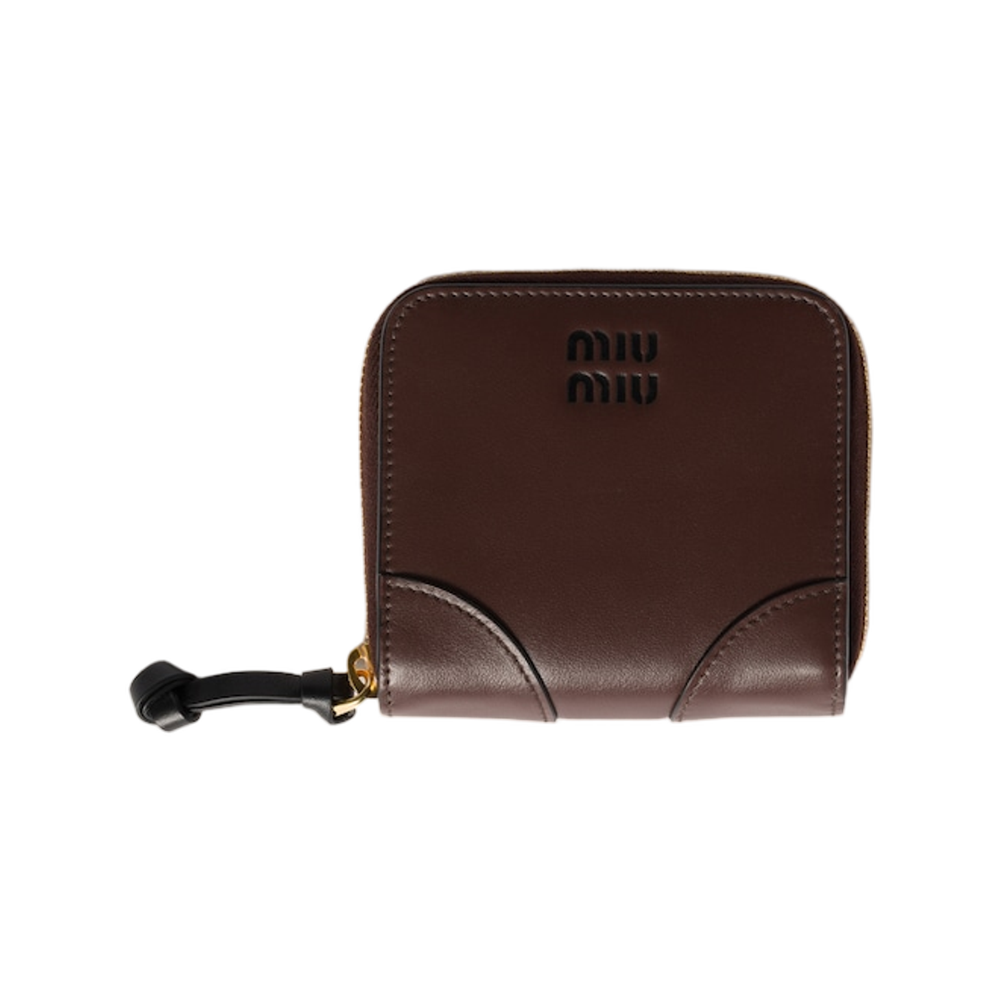 미우 미우 스몰 레더 월렛 브라이어우드 블랙(Miu Miu Small Leather Wallet Briarwood Black)