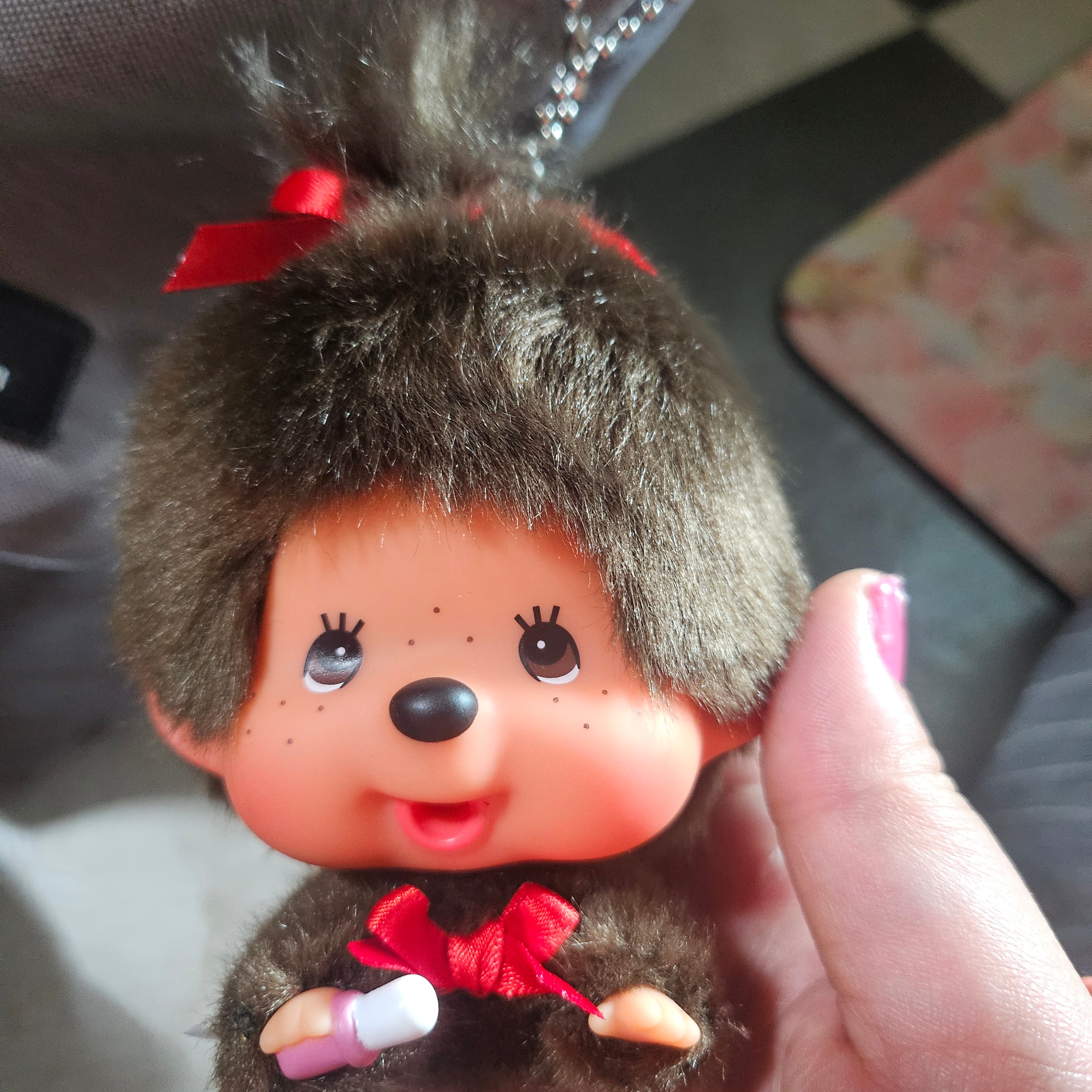 Monchhichi Fly! Big Head Monchhichi Girl K/C 착용 스타일