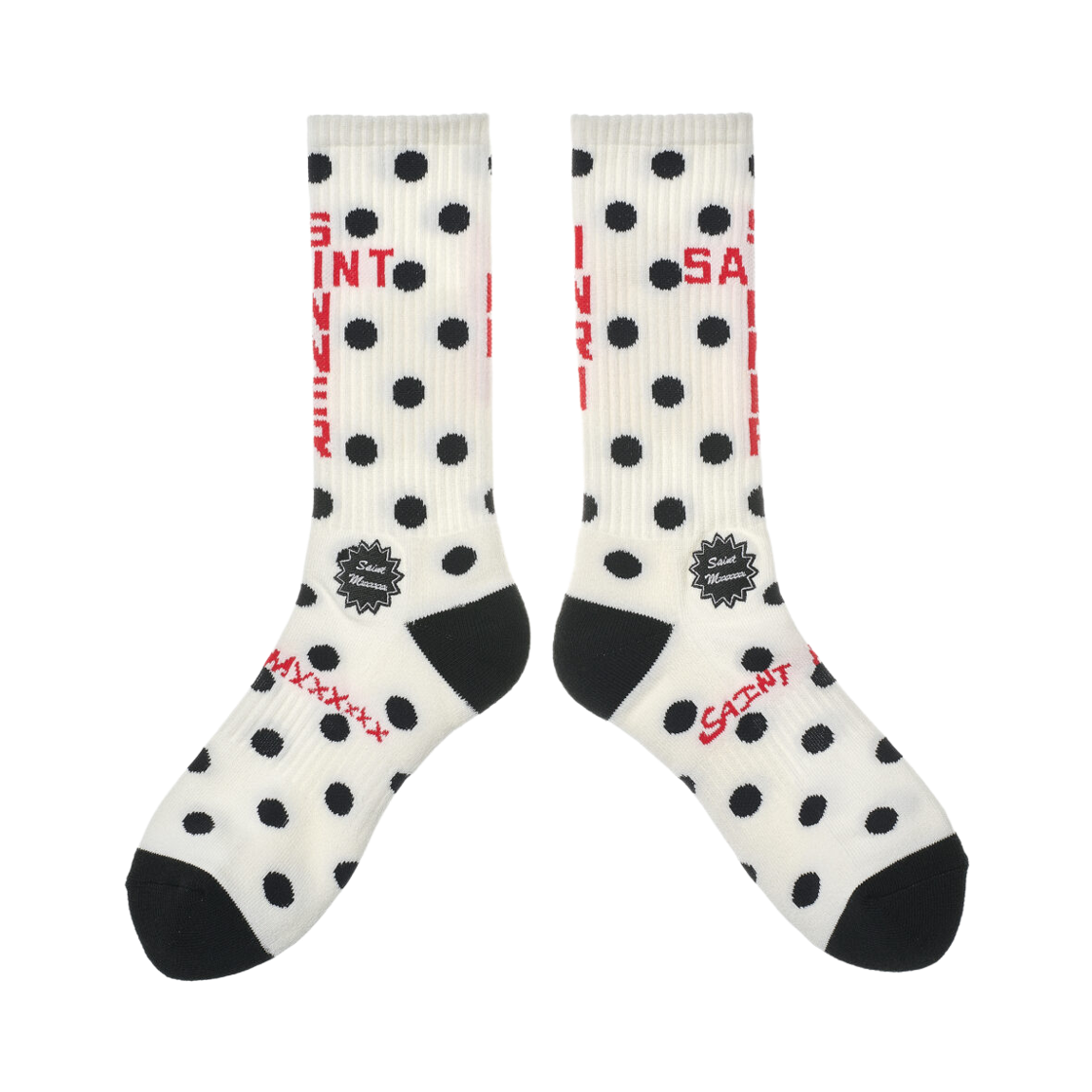 - Saint Mxxxxxx Socks Dot White - 26SS