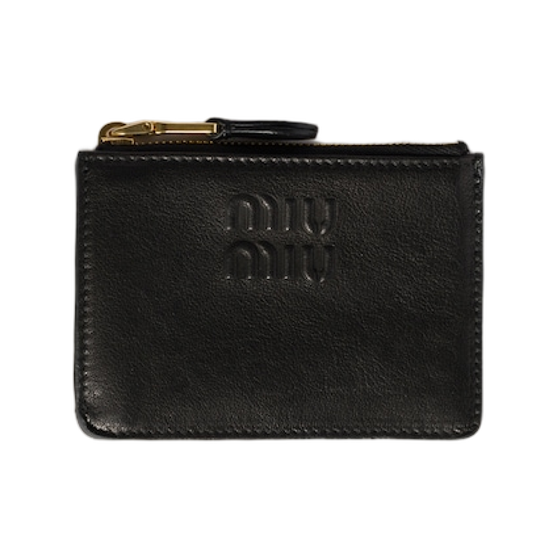 미우 미우 나파 레더 카드 홀더 블랙(Miu Miu Nappa Leather Card Holder Black) - 1