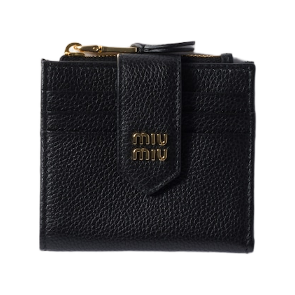 5ML047-ADT7-F0002 Miu Miu Small Leather Wallet Black