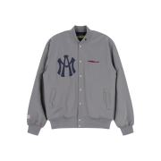Aftermath Atm Logo Varsity Jacket Grey