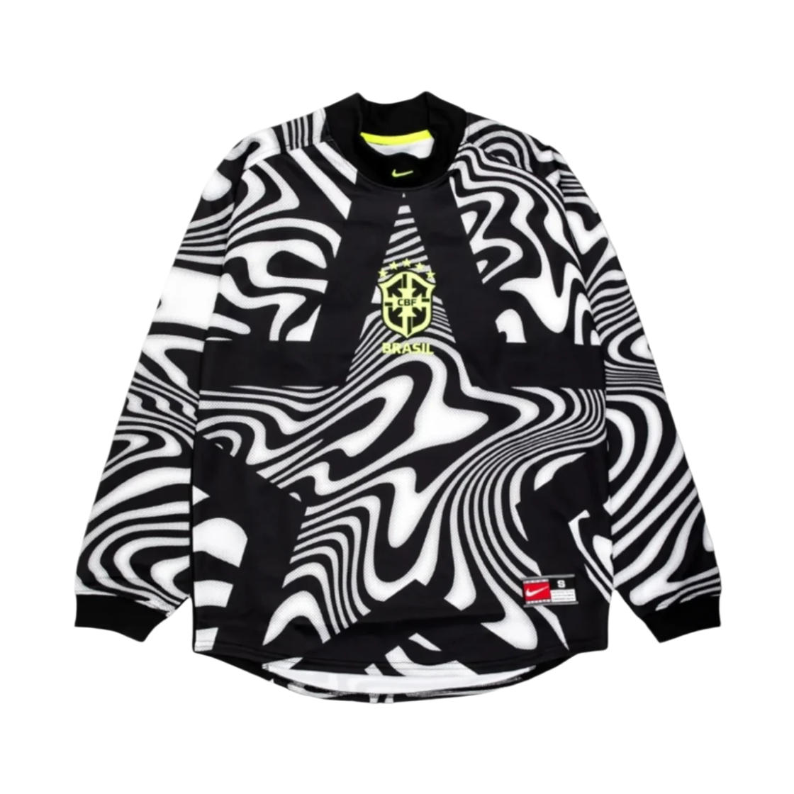 IO0795-010 Nike Brazil Hollywood Keeper Soccer Shirt Black Volt (IO0795-010) (Non Marking Ver.)