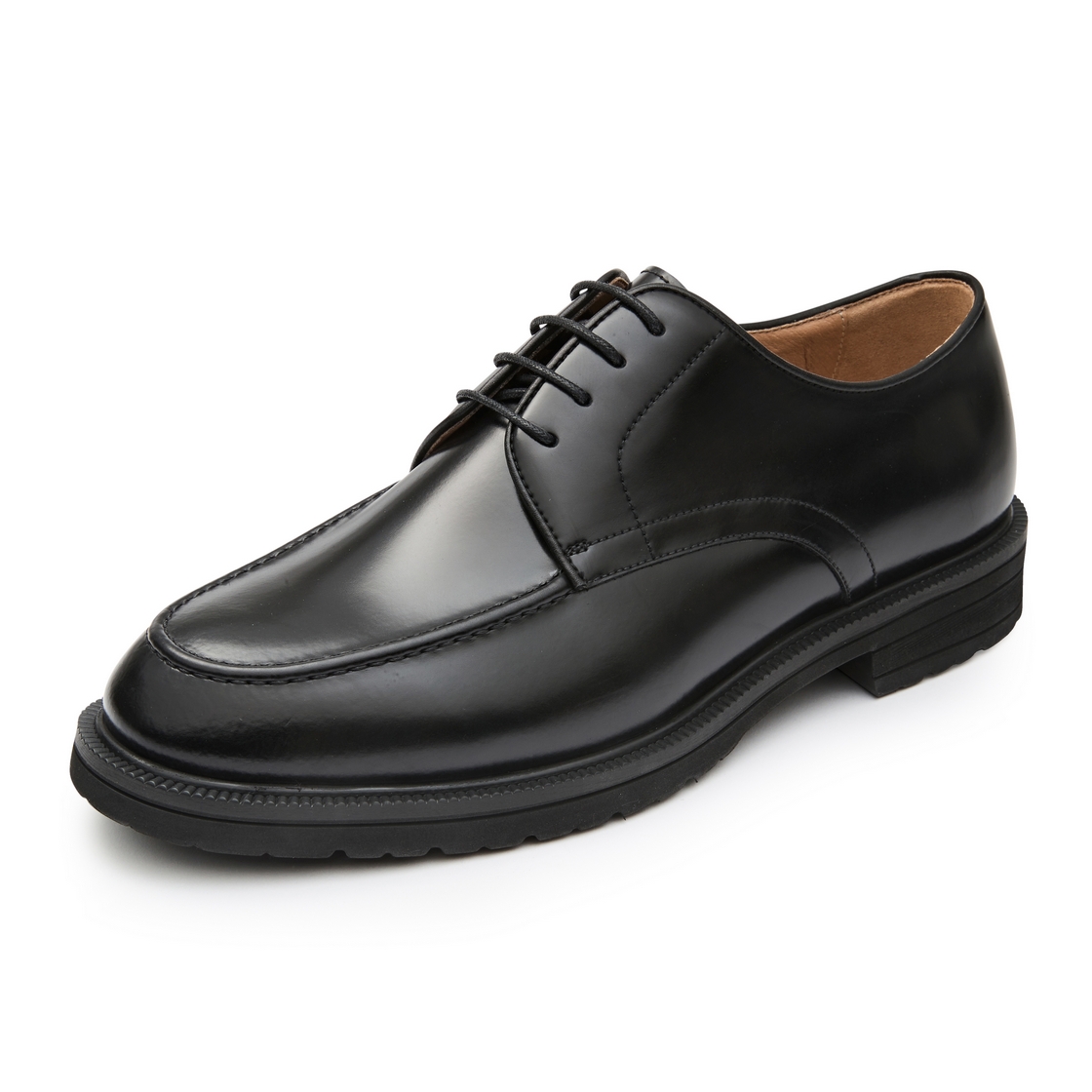 리차드 남성 소가죽 U팁 더비 블랙(Richard Men’s Cowhide U-Tip Derby Black) - 3