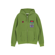 Aftermath Waffle Zip Hoodie Green