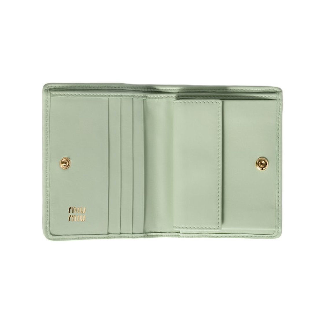 미우 미우 스몰 마테라쎄 나파 레더 월렛 아쿠아(Miu Miu Small Matelasse Nappa Leather Wallet Aqua) - 2